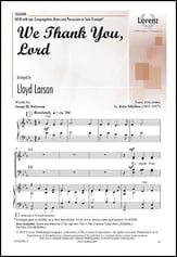 We Thank You, Lord SATB choral sheet music cover